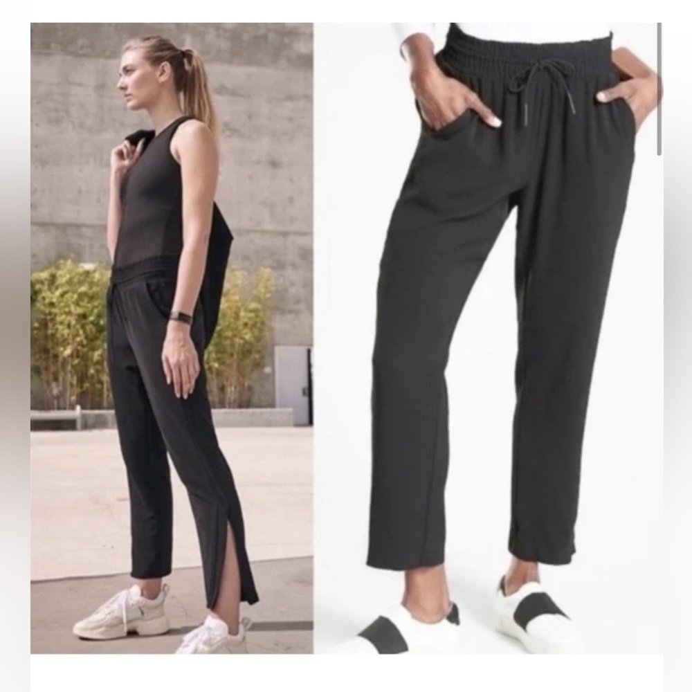 Athleta‎ Metropolis Straight Leg Black Pants Size 10P